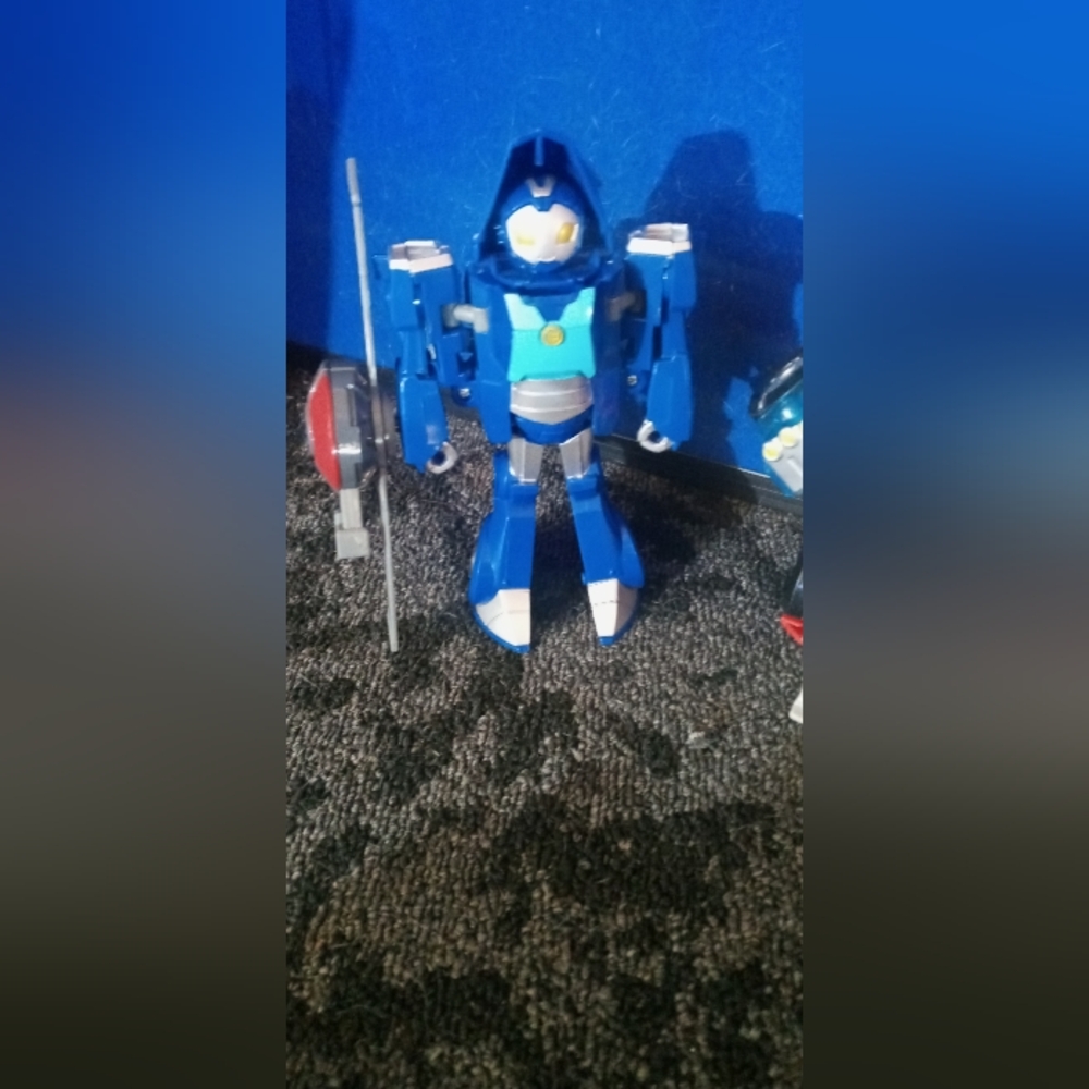 Transformers playschool blue and Red Kids Robot Heroes Action Figure Duo set - Picture 3 of 8